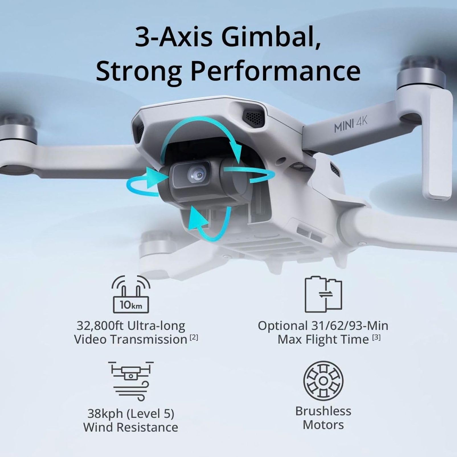 Imagem real de DJI Mini 4K: drone 4K